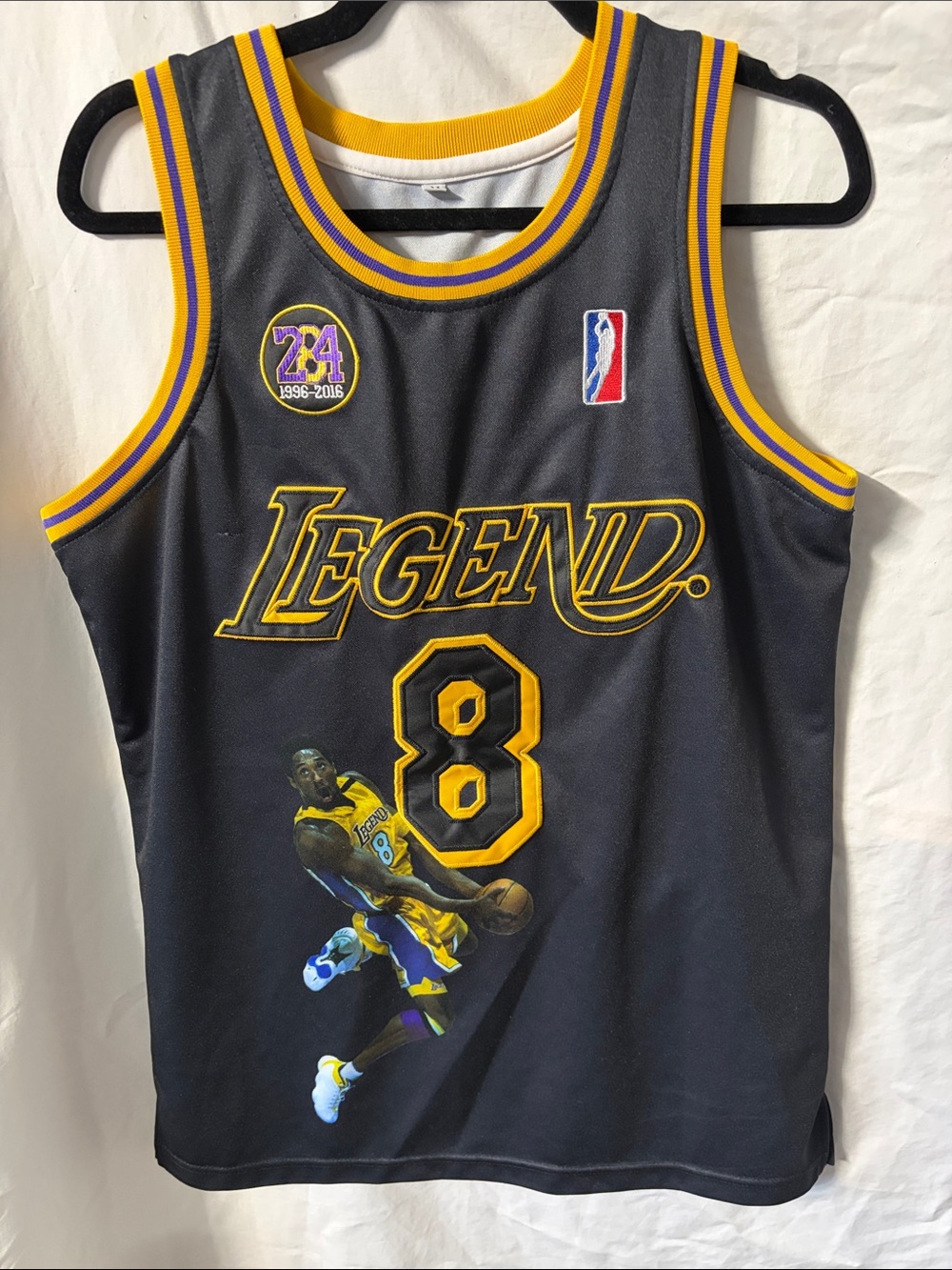 LEGEND #8 Black & Yellow Basketball Jersey